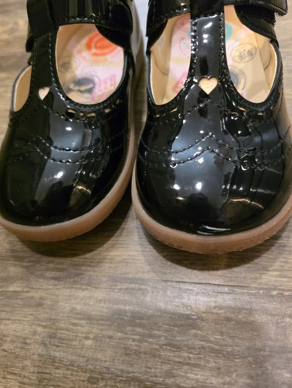 Girls Black Patent T-Strap Mary Jane Shoes Livie & Luca 8 Toddler